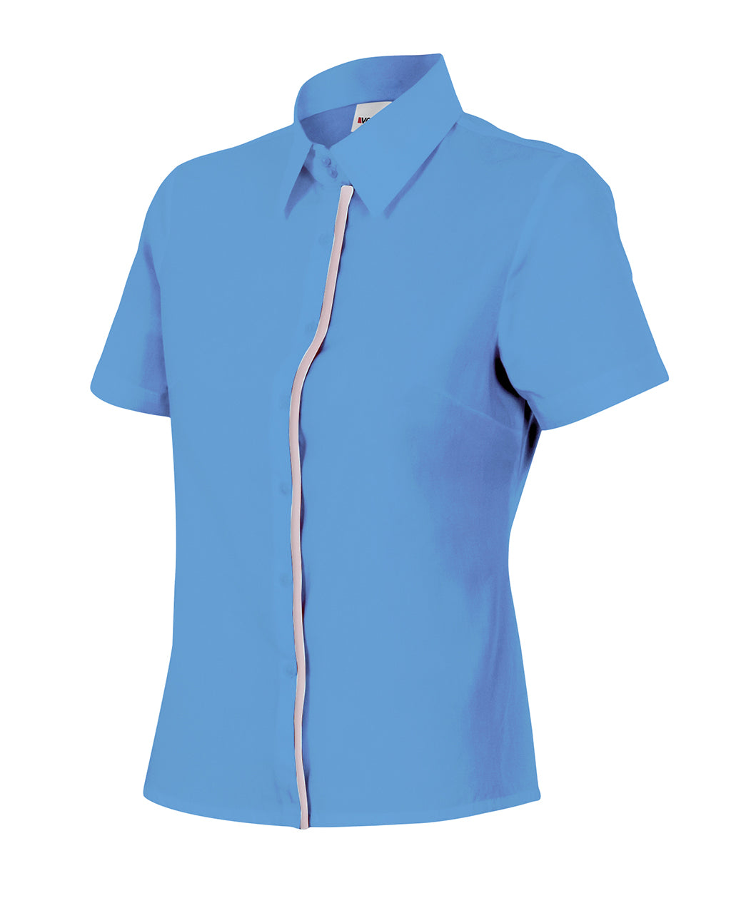 CHEMISE MC FEMME BLEU CIEL