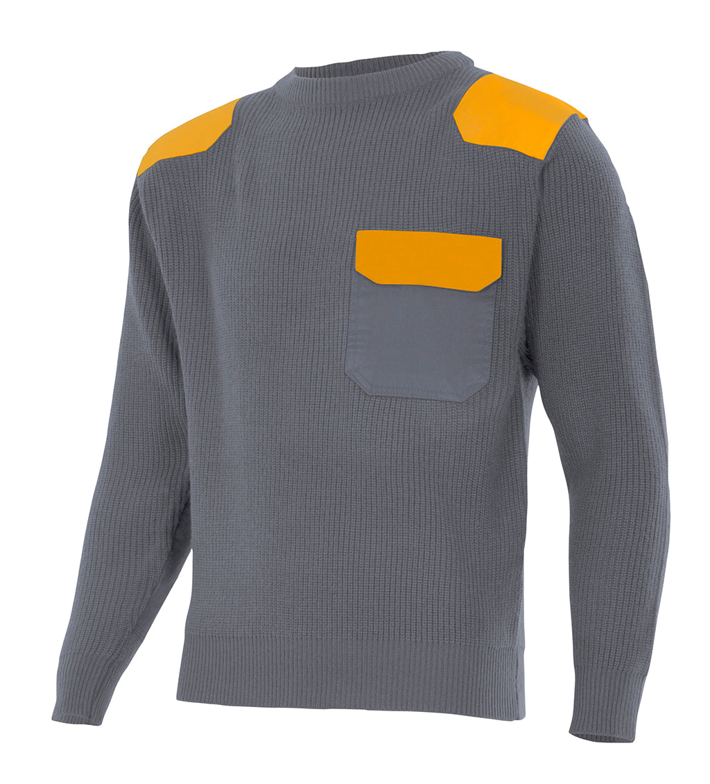 GRAY JERSEY SWEATER