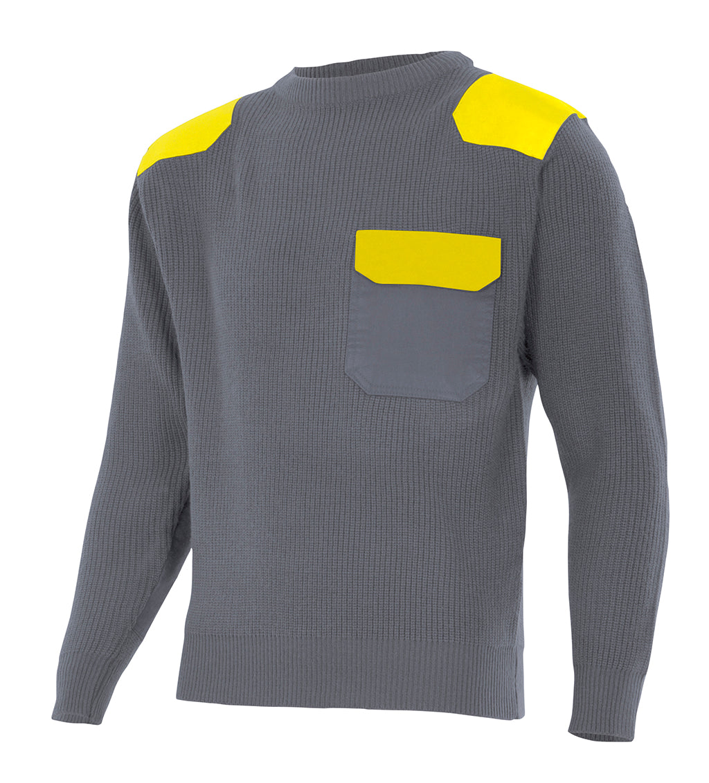 GRAY JERSEY SWEATER