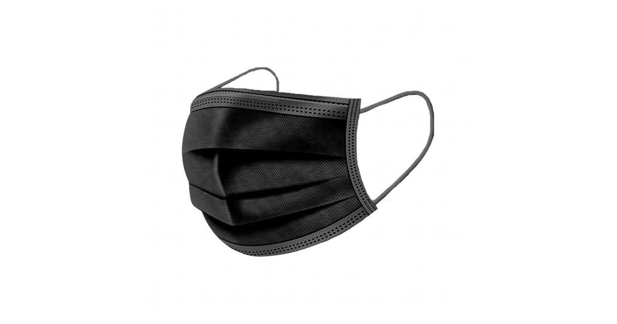 Masque chirurgical Type IIR - Noir - Lys Medical - Boîte De 50 Masques