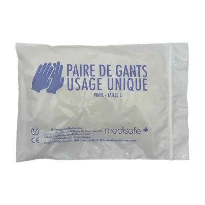 PAIRE DE GANTS VINYLE NON POUDRÉS