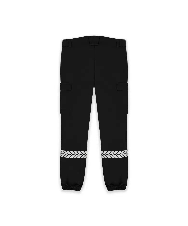 Pantalon sécurité privée noir avec bandes HV – GK SAFETEK®️