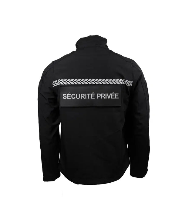 Softshell sécurité privée avec bandes HV – GK SAFETEK®️