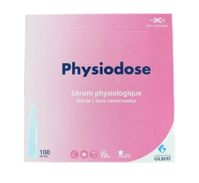 SÉRUM PHYSIOLOGIQUE EN UNIDOSE DE 5 ML PAR BOÎTE DE 100