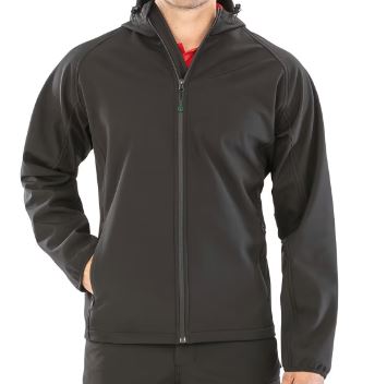 Veste softshell recyclée 3 couches à capuche homme