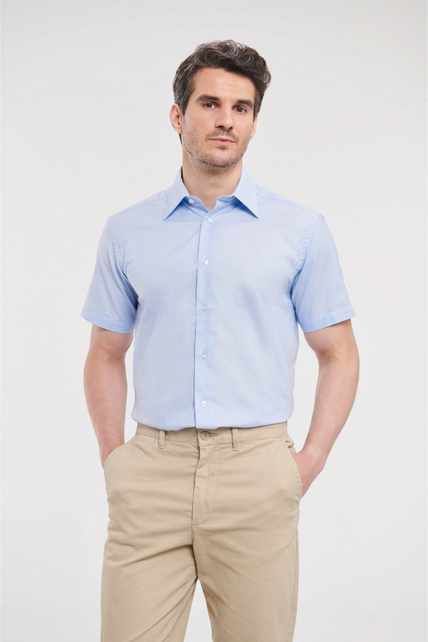 Chemise oxford cintrée manches courtes homme