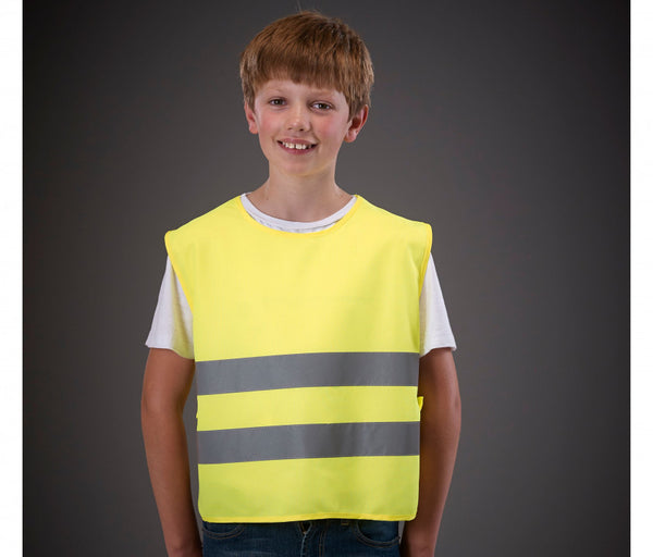 Vest with borders and reflective bands