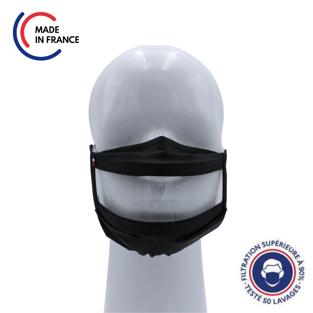 Smile Mask - Polypropylene + Anti-fog Window - 50 Washes - Adult Size