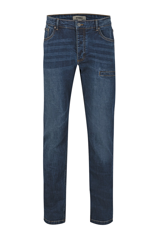 STRETCH DENIM TROUSERS