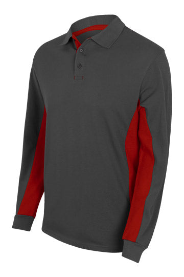 TWO-TONE POLO LS