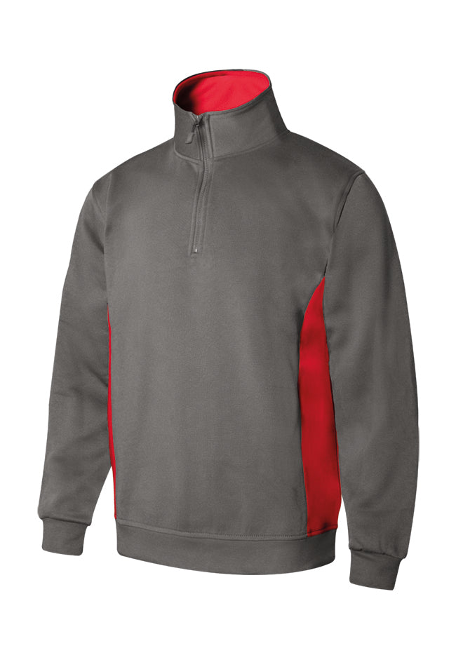 TWEEKLEURIG SWEATSHIRT MET HALVE RITS