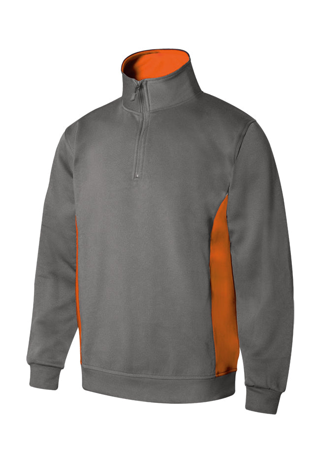 TWEEKLEURIG SWEATSHIRT MET HALVE RITS