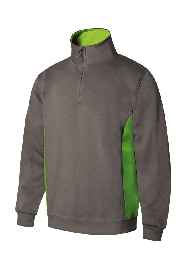 TWEEKLEURIG SWEATSHIRT MET HALVE RITS