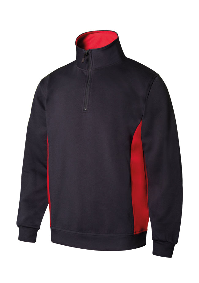 TWEEKLEURIG SWEATSHIRT MET HALVE RITS