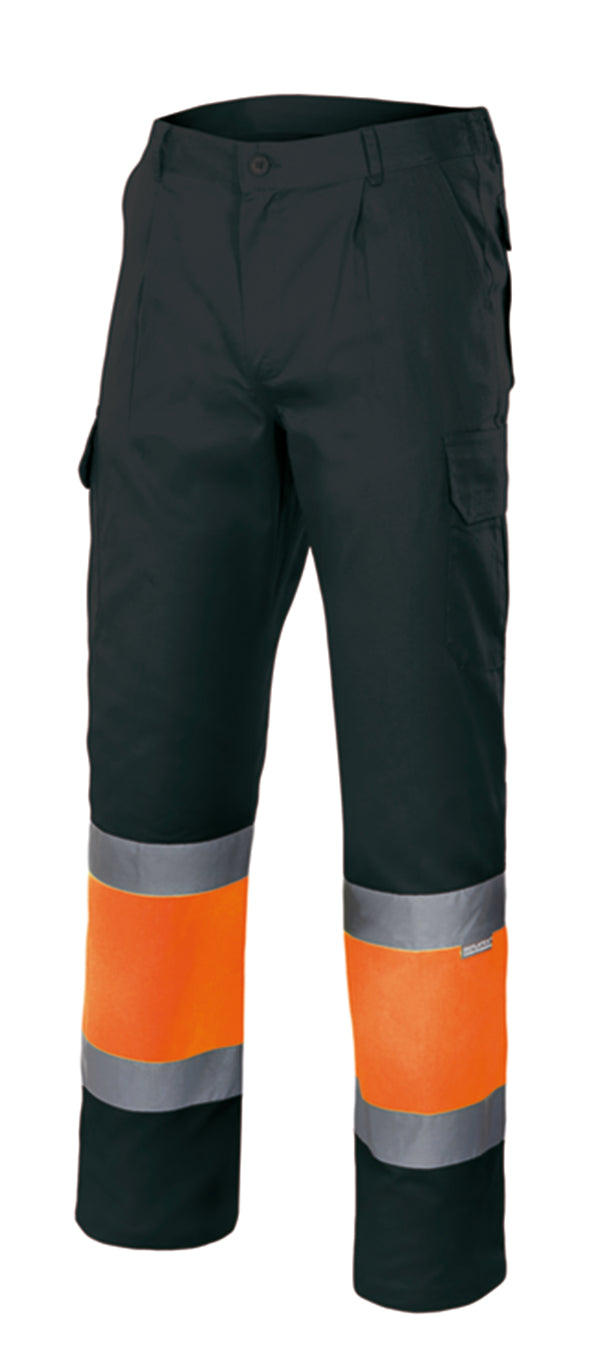 PANTALON BICOLORE DOUBLÉ HV Noir