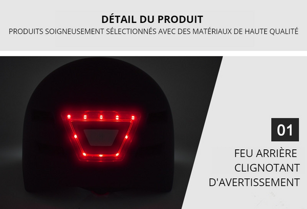 Casque de Vélo avec Lumière LED Certifié CE