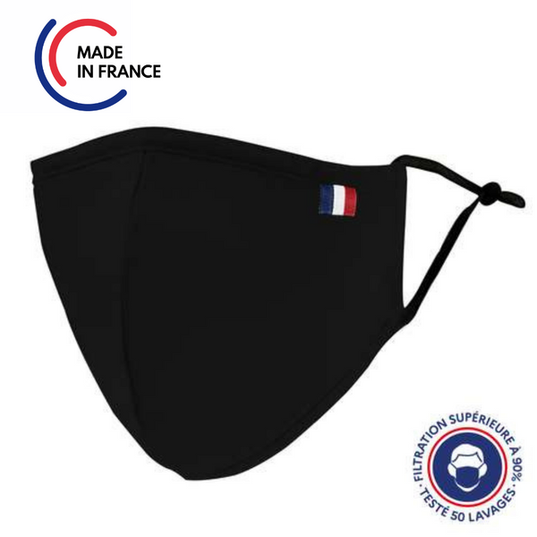 Masque Uns1 50 Lavages Forme Ninja - Coton - Taille Enfant - Masque Grand Public À Filtration Garantie Supérieure À 99%