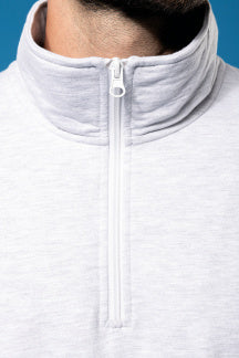 Sweat-shirt col zippé homme