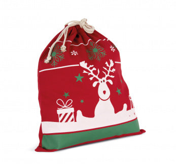 Tas met trekkoord met kerstmotieven