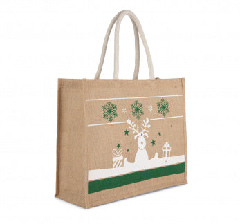 Shopping bag with Christmas motifs