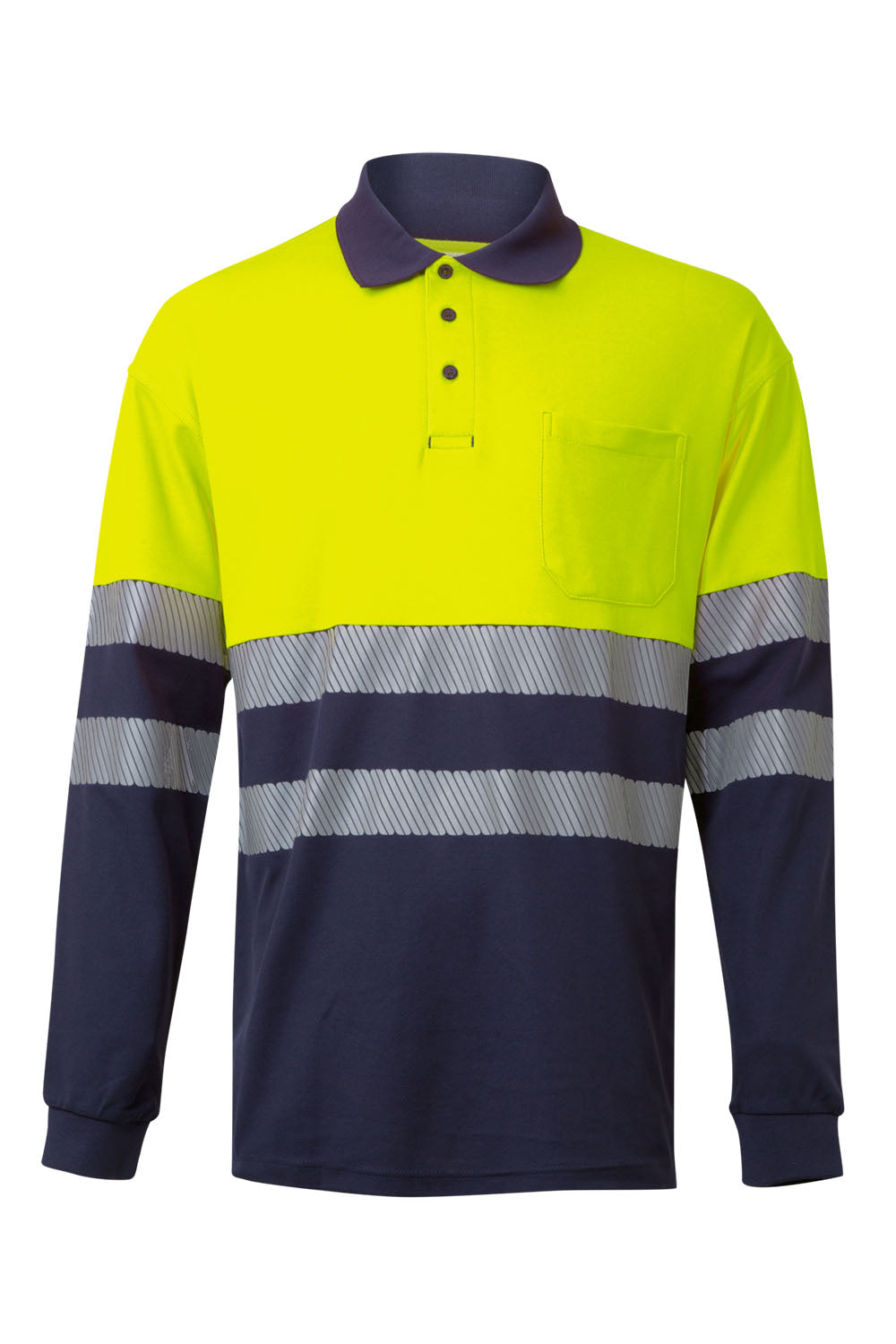 POLO COTON BICOLORE ML RS