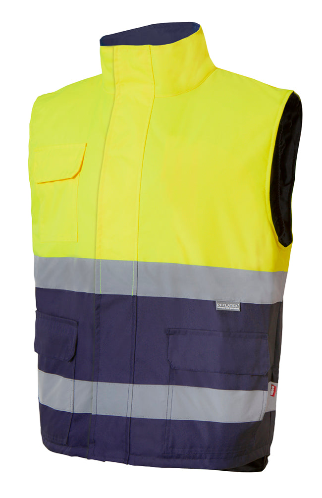 GILET MATELASSÉ BICOLORE HV