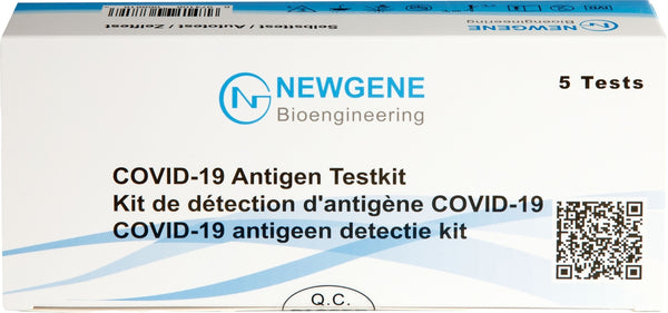 Sars-cov-2 Covid-19 Snelle Antigene Zelftest - NEWGENE - Doos van 25 - Doos van 5