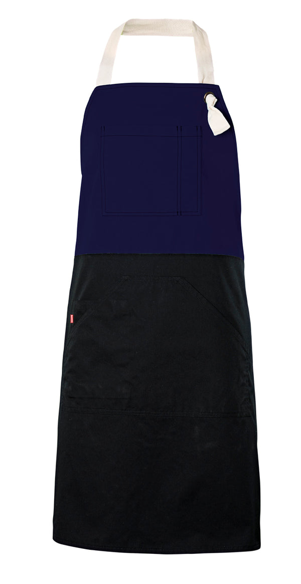 TWO-TONE APRON WITH BIB