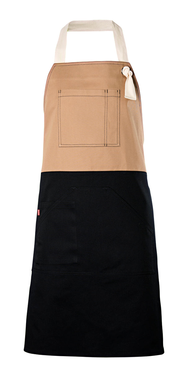 TWO-TONE APRON WITH BIB