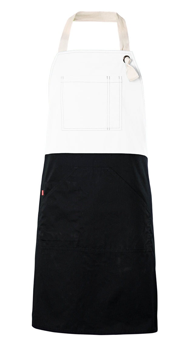 TWO-TONE APRON WITH BIB