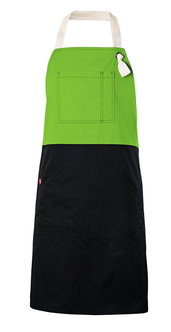 TWO-TONE APRON WITH BIB