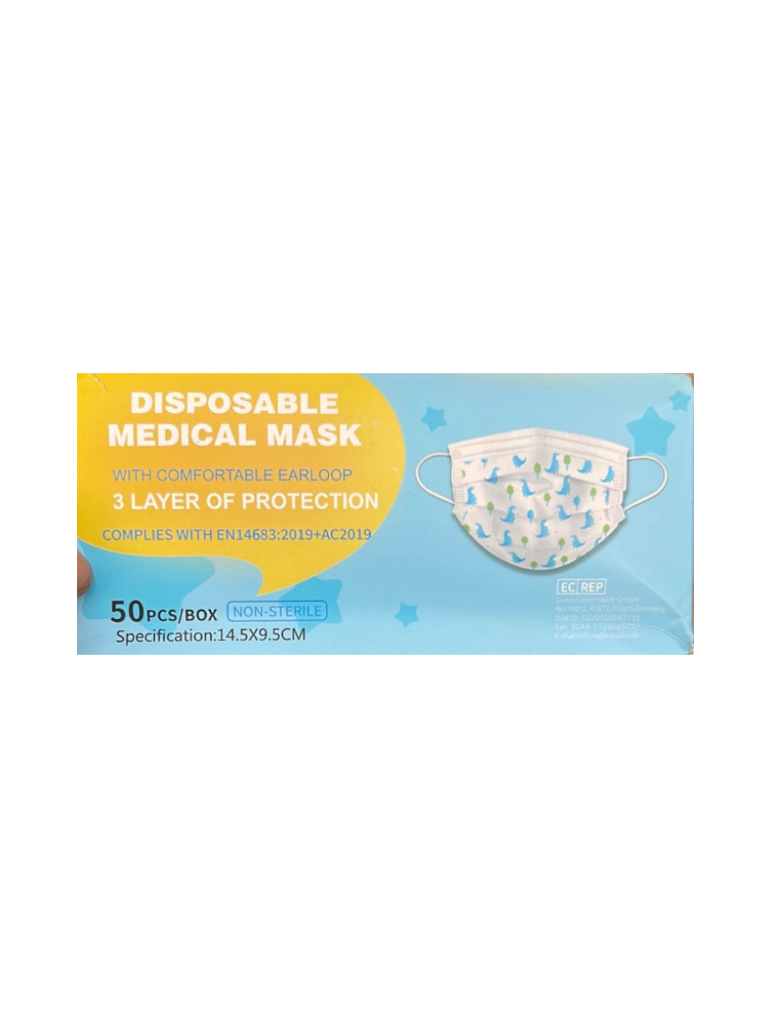 Type I non-sterile medical mask for children - printed - Box of 50 masks