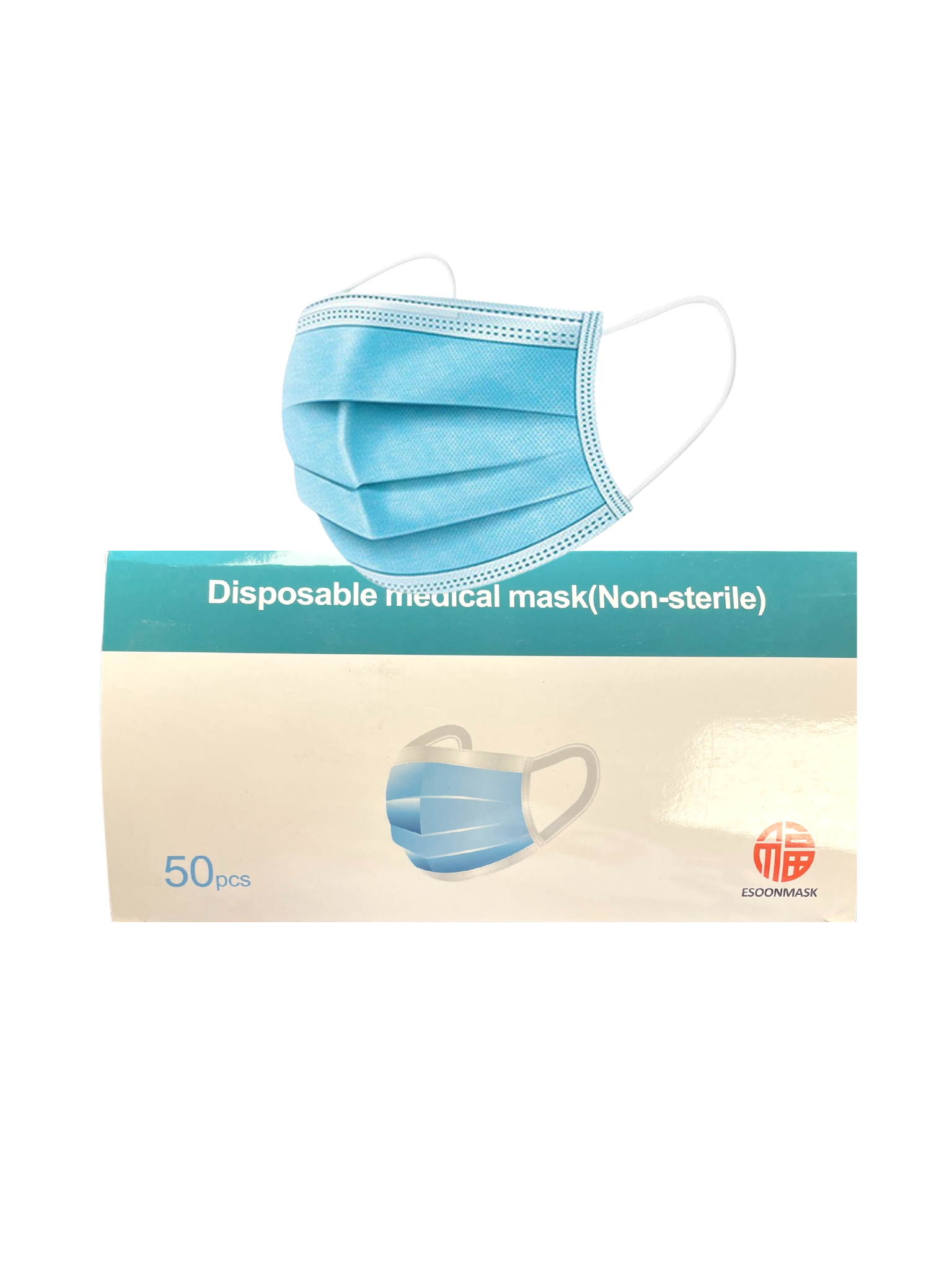 Masque chirurgical type II non stérile - Bleu - EsoonMask - Boite de 50 masques