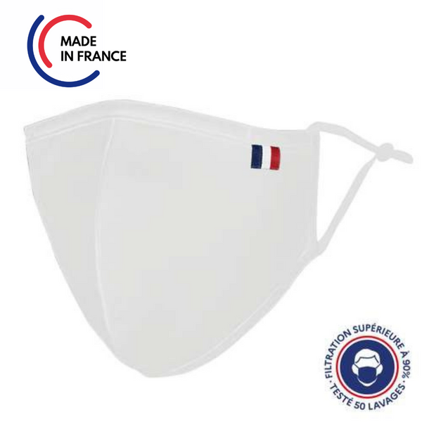 Masque Uns1 50 Lavages Forme Ninja - Coton - Taille Enfant - Masque Grand Public À Filtration Garantie Supérieure À 99%