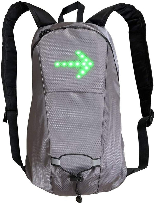 Sac À Dos Réfléchissant Léger 15L USB Rechargeable Indicateur de Direction du Signal Lumineux sans Fil à LED