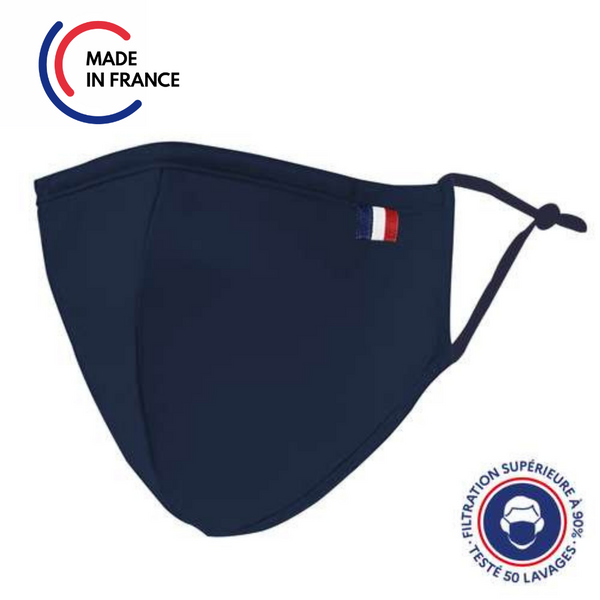 Masque Uns1 50 Lavages Forme Ninja - Coton - Taille Adulte - Masque Grand Public À Filtration Garantie Supérieure À 99%