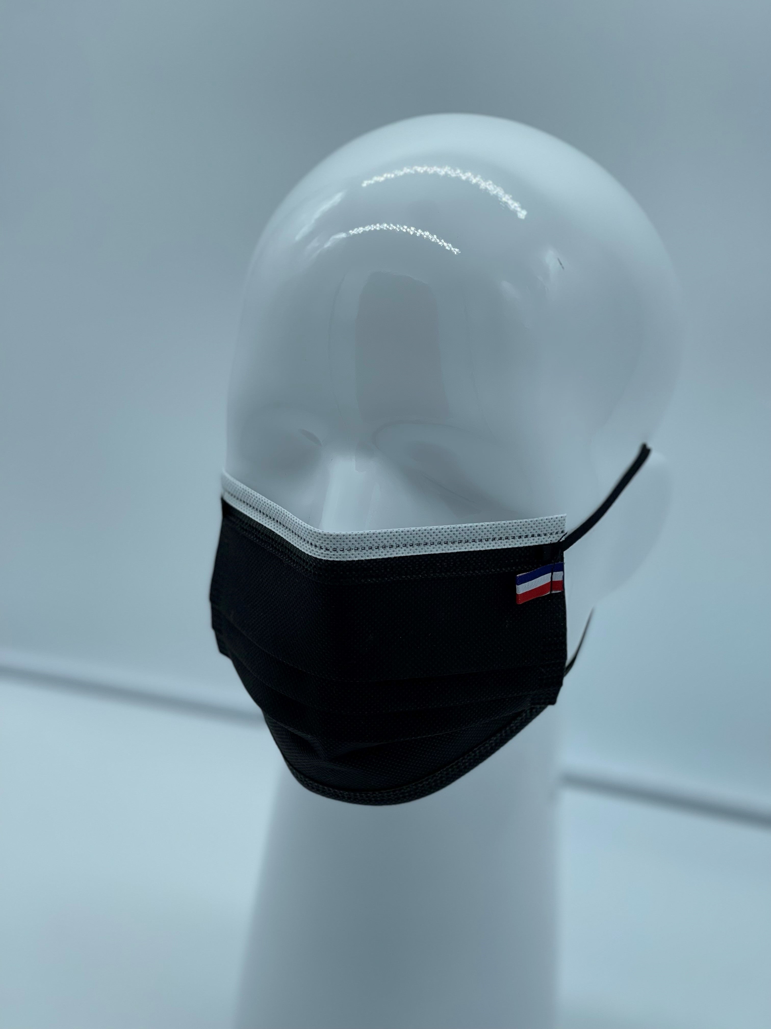 "Surgical Style" Fabric Mask 100% Reusable Washable Polypropylene - One Size - UNS1 - 50 Washes - Made in FRANCE