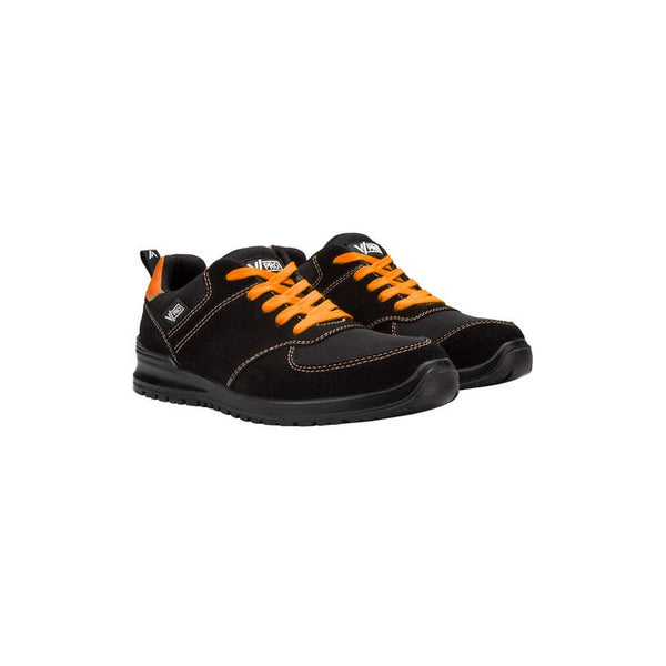 CHAUS BASSE S1P ESD SRC COMPOS - Noire / Orange Fluo