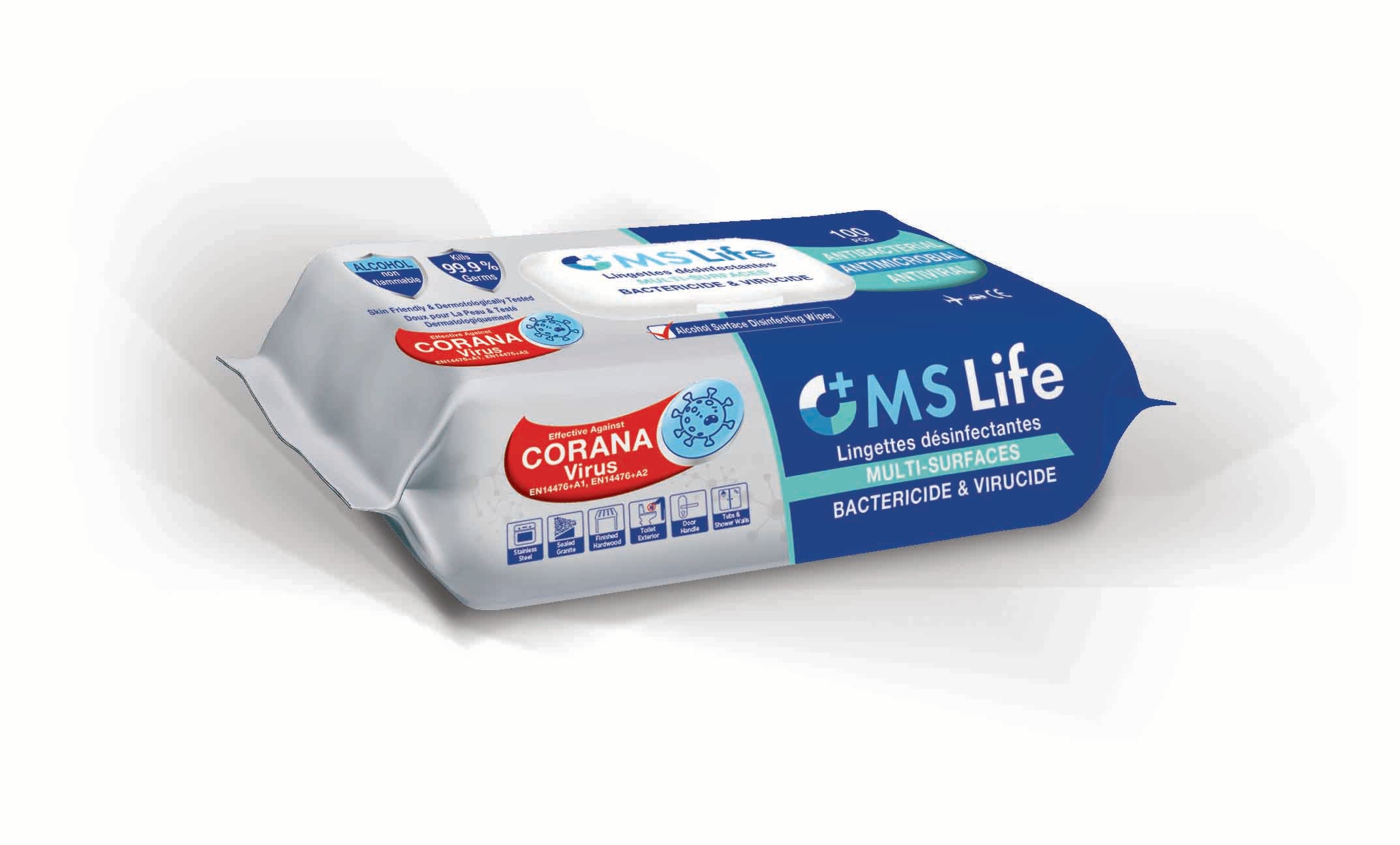 Multi-Surface Disinfectant Wipes - 100 Pack