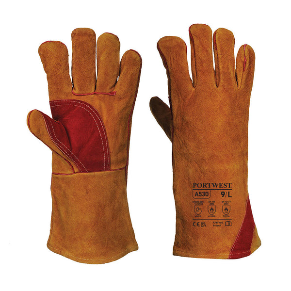 Reinforced welding glove