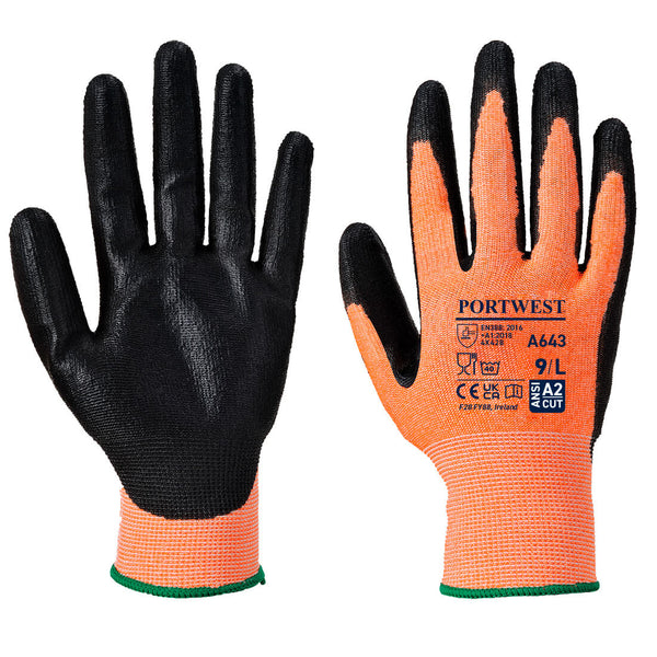 Foam nitrile glove Amber cut B