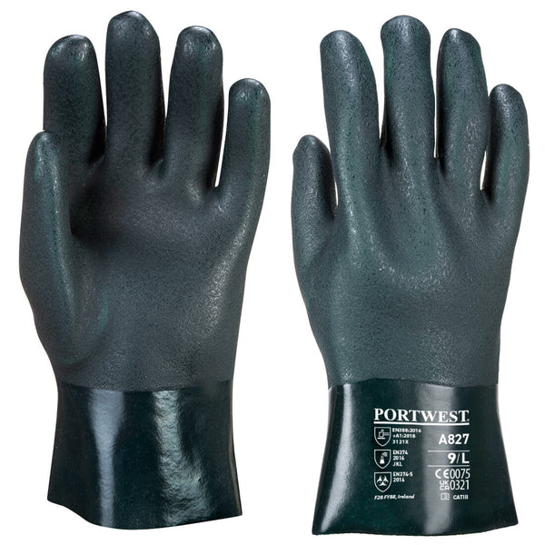 PVC glove 27cm double dipped