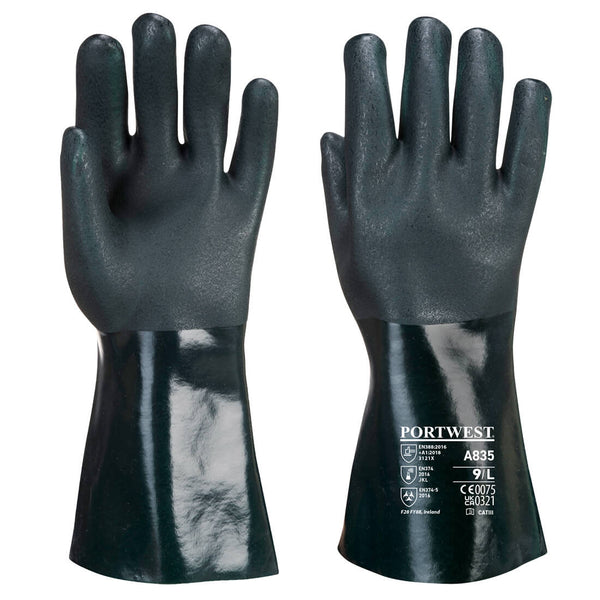 PVC glove 35cm double dipped