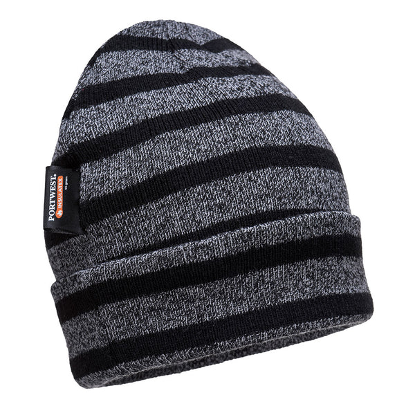 Knitted beanie with insulating stripes, Insulatex lining