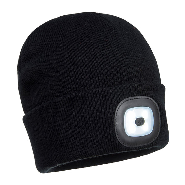 Rechargeable Double LED Beanie Hat