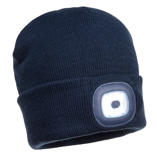 Rechargeable Double LED Beanie Hat