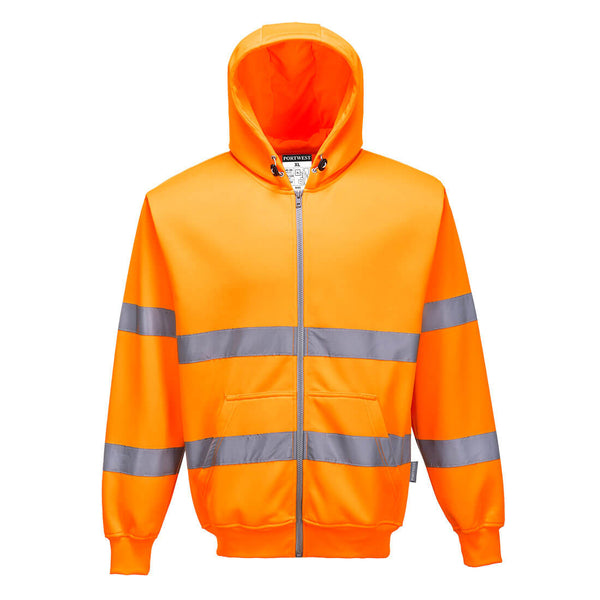 HiVis hoodie met rits