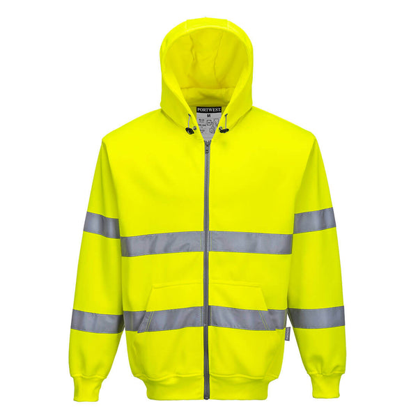 Sweat zip HiVis à capuche