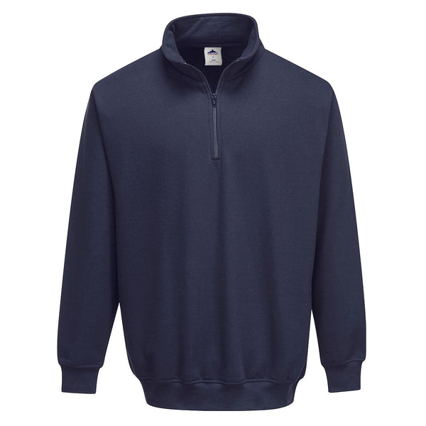 Sorrento sweatshirt met ritskraag