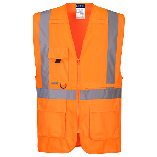 High visibility executive vest with tablet pocket